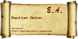 Bastien Anton névjegykártya